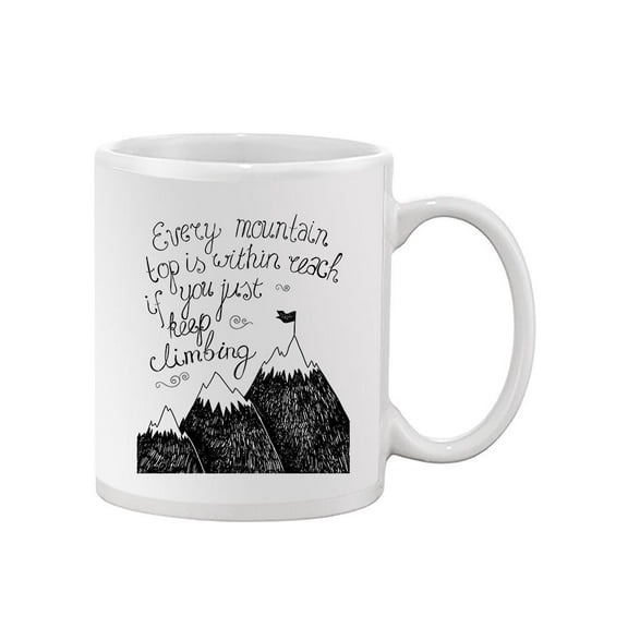 Motivational Climbing Quote Mug Unisex's -Image by Shutterstock
