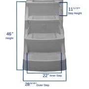 Champlain Drop-In Steps for Above Ground Pools, Gray