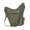 thumbnail image 4 of Mens Vintage Canvas Shoulder Messenger Bag Chest Leather Patchwork Messenger Bag(255ARMYGREEN), 4 of 5