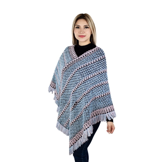 CAPA PONCHO TEJIDA PARA MUJER