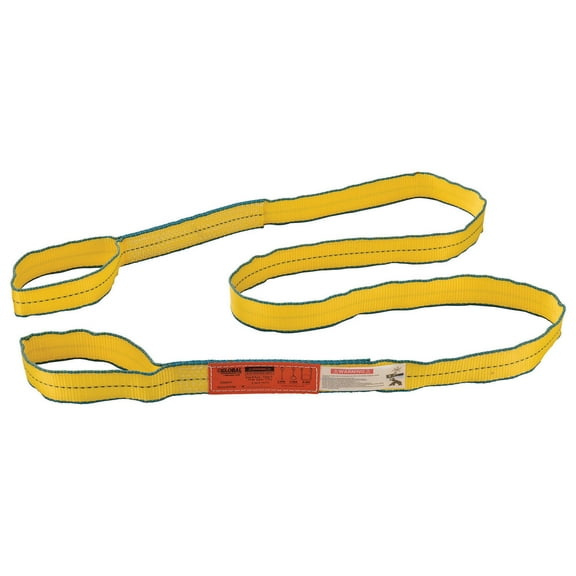 Polyester Eye & Eye Web Sling w/Durable Edge, 10'L x 2"W