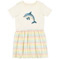 thumbnail image 3 of Inktastic Cute Blue Dolphin Girls Toddler Dress, 3 of 5