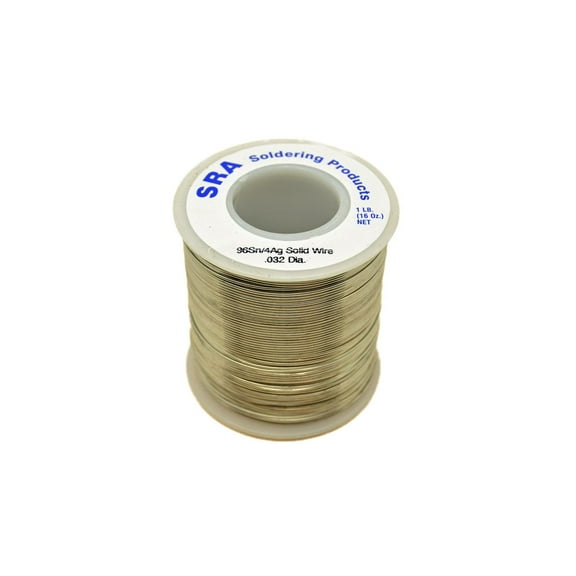 Lead Free Solid Core Silver Solder, 96/4 .032-Inch, 1-Pound Spool