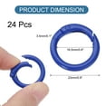 thumbnail image 2 of Uxcell 24 Pcs Trigger Spring O Rings, 0.6 Inch Round Snap Clip Small Welded Multi-Purpose Metal Rings, Navy, 2 of 6