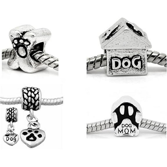 Buckets of Beads Silver "I Love My Love Dog" Inspired Wholesale Jewelry Charms