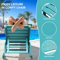 thumbnail image 3 of Dextrus Chaise Outdoor Indoor Lounge Chairs With Wheels, Recliner Chair Adjustable Backrest, Multi-Functional Patio Loungers, Waterproof Poolside Chaise Lounge with 400lbs Capacity - Blue, 3 of 12