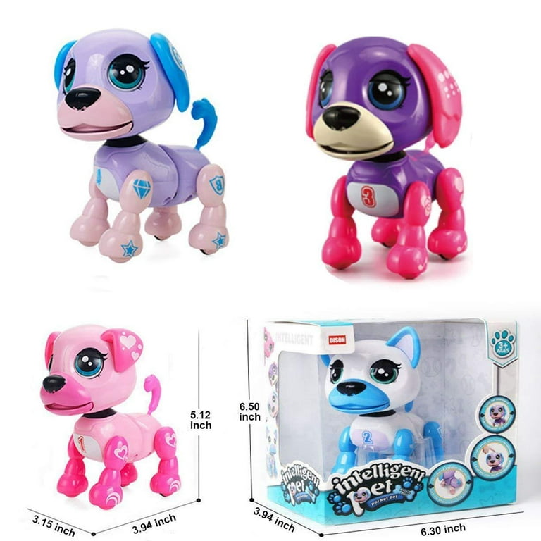 amdohai Interactive Puppy - Smart Pet, Electronic Robot Dog Toys for Age 3  4 5 6 7 8 Year Old Girls, Gifts Idea for Kids ○ Voice Control＆Intelligent  Talking (Pink) Pink 
