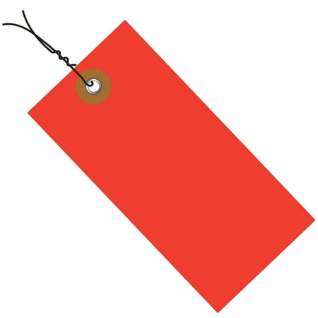 Shoplet select Red Tyvek Shipping Tags - Pre-Wired SHPG14053D