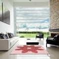 thumbnail image 6 of Ahgly Company Indoor Square Patterned Grapefruit Red Area Rugs, 3' Square, 6 of 6