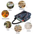 thumbnail image 6 of Kll Tote Bag For Women Colorful Flowers Print Shopping Grocery Reusable Bags For Office School Shopping Travel, 6 of 7