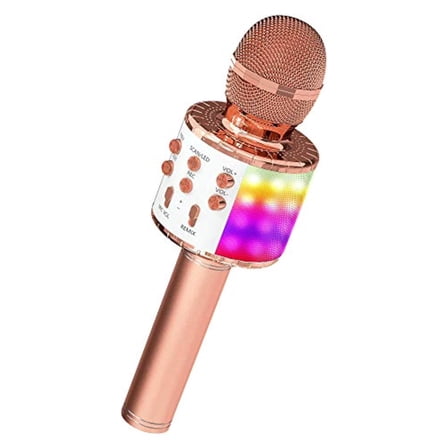 Open Box OVELLIC Karaoke Microphone for Kids - Rose Gold