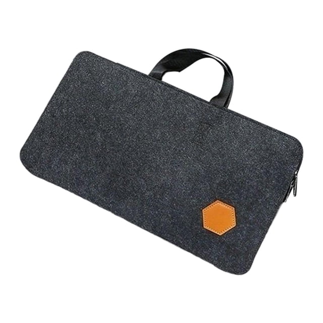 Estuche para teclado de PC, bolsa de almacenamiento de fieltro para teclado, a prueba de polvo, portátil, para oficina, a prueba de golpes, versátil, Gris oscuro