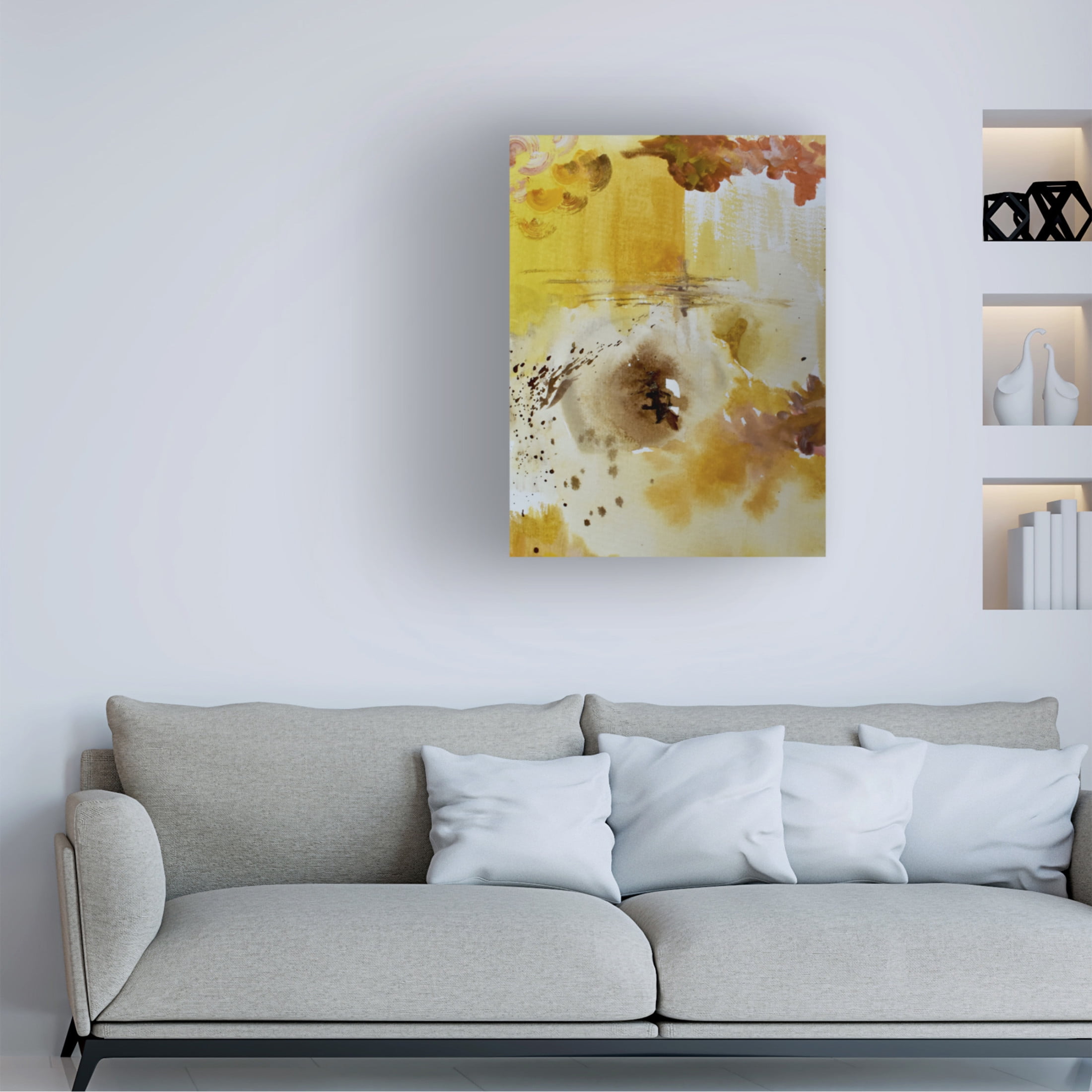 Canvas Wall Art - Maliq 'Abstract Landscape' Wall Art for Living Room, Bedroom, or Office Décor by Trademark Fine Art - 14 x 19 Inches
