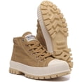 thumbnail image 5 of Palladium Pallashock Mid OG Unisex Vegan Lace Up Platform Sneakers In Olive Size 7, 5 of 6