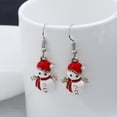 thumbnail image 2 of 1 par de pendientes de Navidad, regalos de joyería de vacaciones para mujeres y niñas, gota de joyería monigote de nieve Yuyangstore pendiente de tema navideño, 2 of 8