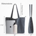 thumbnail image 4 of Bolso de tela VANDEL Corduroy para mujeres y hombres con cremallera y bolsillos, 4 of 9