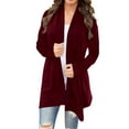 thumbnail image 2 of Pyhlmscde Womens Lightweight Cardigan Sweater Knit Loose Long Sleeve Sweater Casual Soft Drape Open Front Fall Dusters 2025, Lightweight Cardigans for Women,Cardigan Pack, 2 of 7