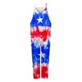 thumbnail image 5 of Dyegold Jumpsuits for Women Casual, Women Rompers and Jumpsuits Pocket Summer Fashion Playsuit Bibs 4th July Tie Dye V-Neck Sleeveless Rompers Playsuit, 5 of 6