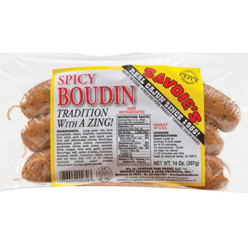 Savoie's Spicy Boudin Sausage, 14 Oz.