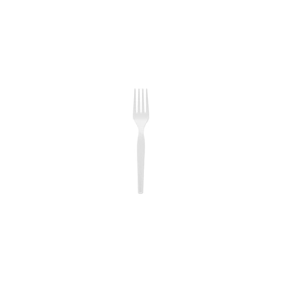 Dixie Plastic Cutlery, Heavy Mediumweight Fork, 100 Carton -DXEFM207CT
