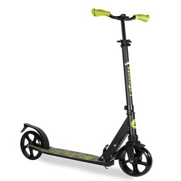 Lascoota Foldable Kick Scooter for Adults & Teens - Army Camo, 220 Lb Capacity - Commuter Kick Scooter with Suspension & Hand Brake, Large Wide Wheels & Adjustable Handlebars