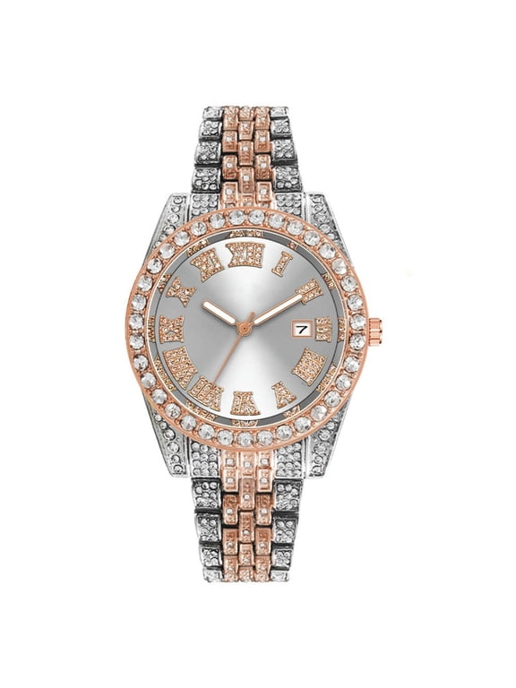 Iced out Presidential two tones watch high quality unisex hip hop #3