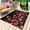 Black, variant on Red Poppy Outdoor Rug for Patio/Deck/Porch, Non-Slip Large Area Rug 6 x 9 Ft, Spring Summer Flowers Botanical Black Indoor Outdoor Rugs Washable Area Rugs, Reversible Camping Rug Carpet Runner