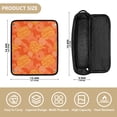 thumbnail image 2 of Hair Tools Storage with Heat Resistant Mat- Seamless Pattern in Orange Printed Curling Iron Travel Bag/Flat Iron Case for Women, 2 of 8