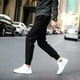 thumbnail image 5 of Slim Fit Hombres Pantalones casuales con bandas en el tobillo Pantalones harem ajustados elásticos Pantalones lápiz Negro Scienceny FS6718-01, 5 of 5