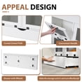 thumbnail image 5 of JOIVI Large Potato Storage Wood Bin, Wooden Bread Storage Bins with Removable Drawer & 4 Doors, 31'' Onion Organizer with Grocery Section, Vegetable Organization Cabinet for Kitchen, White, 5 of 9