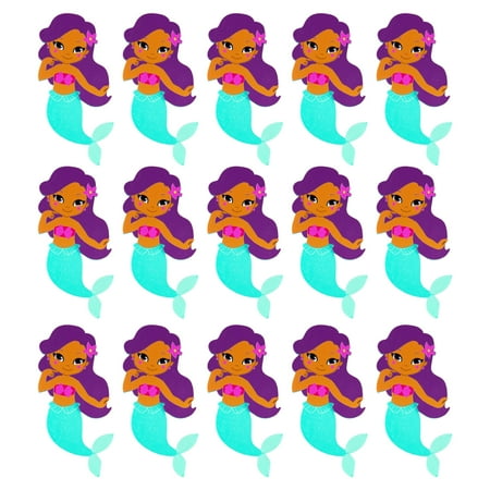 Hello Hobby Wood Mermaid Shapes, 15 Pre-Painted Wooden Mermaids, 4.4 in. x 2.3 in. Each