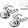 thumbnail image 1 of Bisagra para asiento de inodoro de aleación de zinc, diseño moderno de fácil instalación, adecuada para inodoros de diferentes tamaños, superficie cromada a prueba de óxido, paquete de 2, 1 of 5