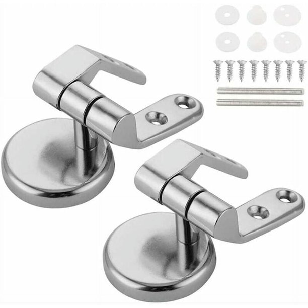 Bisagras elegantes para asiento de inodoro de aleación de zinc, diseño moderno para varios asientos de inodoro, duraderas y resistentes con superficie cromada y tornillos de acero inoxidable, fácil