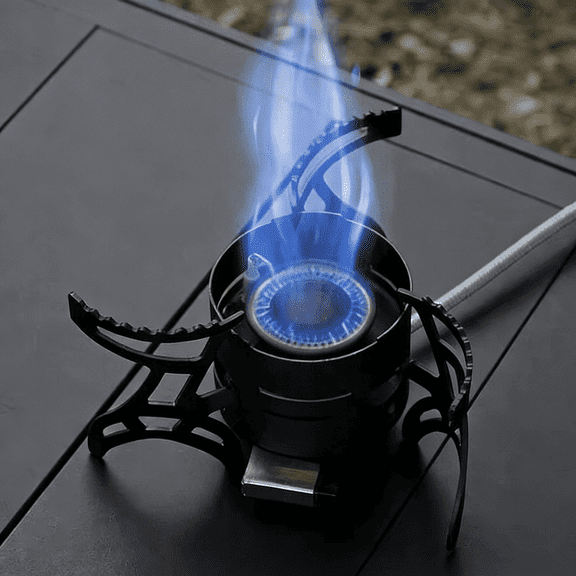 M Altemura 3500W Portable Camping Gas Stove, Split Burner Design with Windproof Infrared Head, Foldable Backpacking Cooking Stove with Piezo Ignition for Outdoor Hiking & Camping