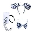 thumbnail image 1 of Conjunto de disfraz de perro Yuyangstore Diadema de orejas de dálmata pajarita y cola, 1 of 8