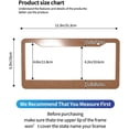 thumbnail image 3 of Faux Leather Natural Brown License Plate Frames - License Plate Covers, 2 Packs Universal Aluminum Tag Frame for Front and Rear Car Tags, With Accessories, 3 of 7