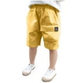 thumbnail image 4 of breaise Boys' Pull on Cargo Shorts Full Elastic Waist Casual Shorts Summer Twill Outdoor Athletic Shorts with Multi Pockets, 4 of 4