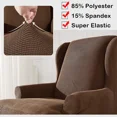 thumbnail image 4 of Wingback Chair Slipcover with Protective Elastic Bands, Two-Piece Stretch Sofa Cover in Durable Jacquard Knit Fabric, 4 of 6