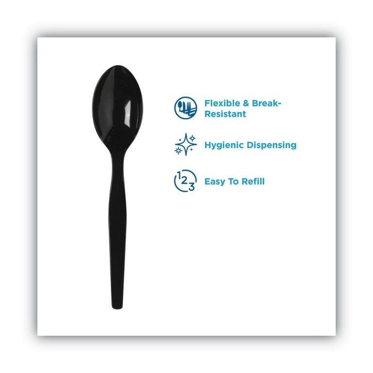 SmartStock Plastic Cutlery Refill, Spoons, 6