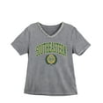 thumbnail image 5 of Women's Gameday Couture Gray Southeastern Louisiana Lions Iconic Edge Rhinestone V-Neck T-Shirt, 5 of 7