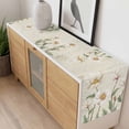 thumbnail image 4 of White Floral Table Runner - 72 Inch Long, Kitchen Dining Table Runner Dresser Scarves, Spring Country Vintage Flower Leaf Plant Farmhouse Decor for Coffee Tables Wedding Party Banquet, 4 of 8