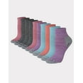 thumbnail image 3 of Hanes Women's Comfort Fit Ankle Socks, Extended Size 10-pack, 3 of 7