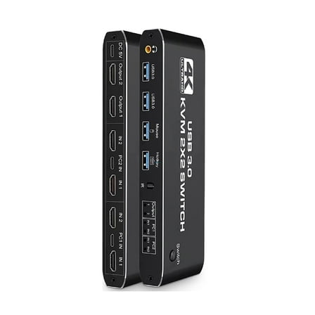 Dual Display HDMI USB 3.0 KVM Switch 2 in 2 out, IR Remote Control for Multimedia Professionals APPLAYERR Spare Part