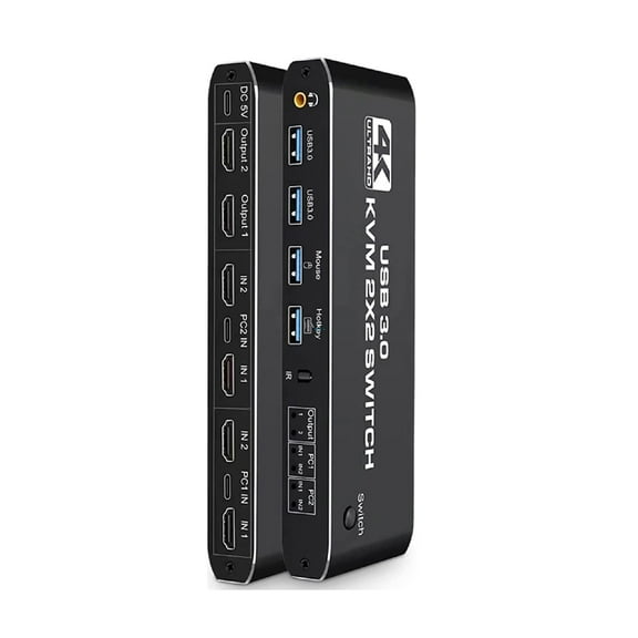 Dual Display HDMI USB 3.0 KVM Switch 2 in 2 out, IR Remote Control for Multimedia Professionals APPLAYERR Spare Part
