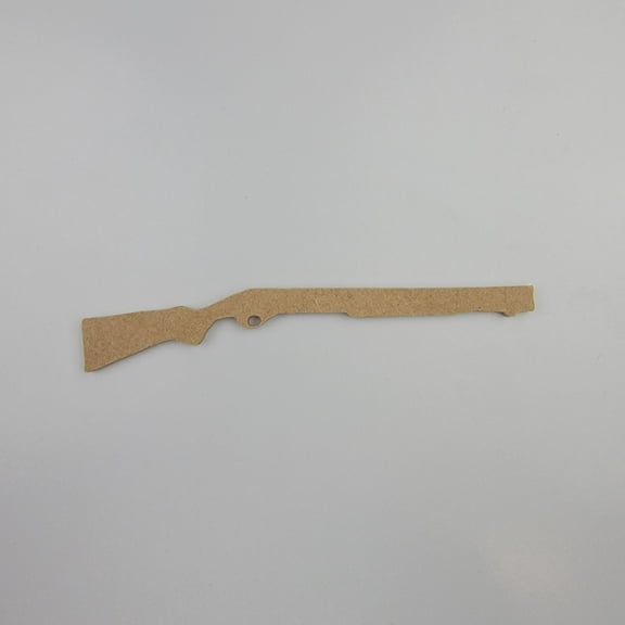 7"Rifle Gun, Unfinished Wood Art Shape by Wooden Craft Cutouts, 1-4 Thickness
