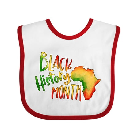 

Inktastic Black History Month Africa in Red Yellow and Green Gift Baby Boy or Baby Girl Bib