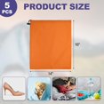 thumbnail image 2 of 5Pcs 210D Polyester Drawstring Bag with Toggle, 14 x 16 Inch Waterproof Travel Storage Foldable Stuff Sack Cinch for Gym Hiking Yoga Clothes Organizer, Orange, 2 of 5