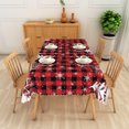 thumbnail image 4 of Lfeey Christmas Red Black Buffalo Plaid Tablecloth 52x70 Inch Rectangle, Waterproof Wipeable Table Cover for Dining Kitchen Winter Home Party, 4 of 4