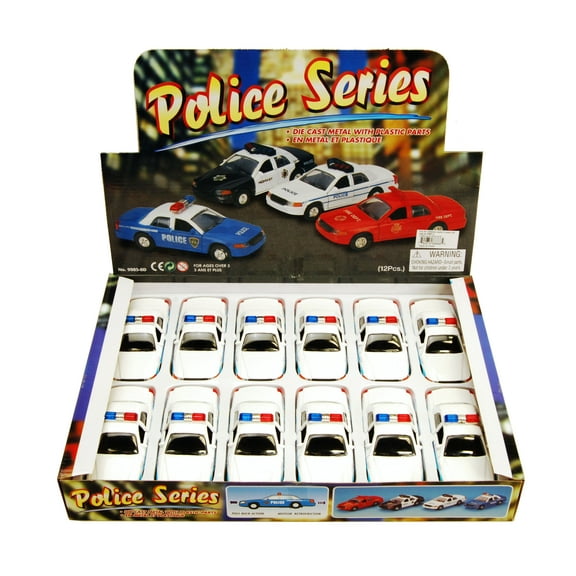 Box of 12 Chicago Police Car, White - Showcasts 9985CG - 5" Scale Diecast Model Cars