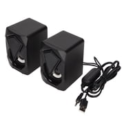 NFTIGB X2 Desktop Speaker USB Powered Portable Wired PC Speakers with RGB Light, Black (5.5 in / 14 cm)